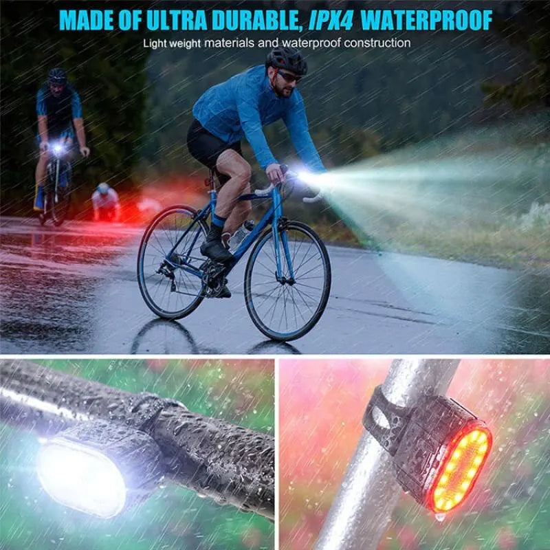 🔋 USB-Uppladdningsbara Cykellampor – Fram & Bak MTB
