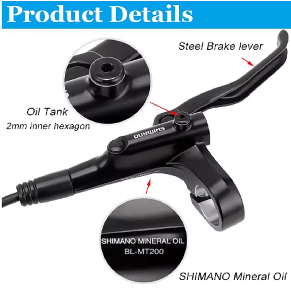 Shimano MT200 Hydrauliska Skivbromsar – Fram & Bak